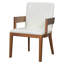 Ensemble de 2 chaises de salle à manger rembourrées en cuir de polyuréthane moderne et noyer blanc-104293338