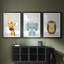 Girafe Sunshine - impression encadrée sur mesure de qualité supérieure - 3 pièces-1999018885-1999018887
