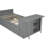 Twin Size Multifunctional Wood Platform Bed With Desk And Storage Shelf At The End Of The Bed, Built-In Trundle And 3 Drawers-114238886