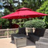 Parasol en porte-à-faux extérieur avec repose-pieds 13 pieds Ronud