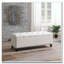 Banc de rangement en lin capitonné-683682704