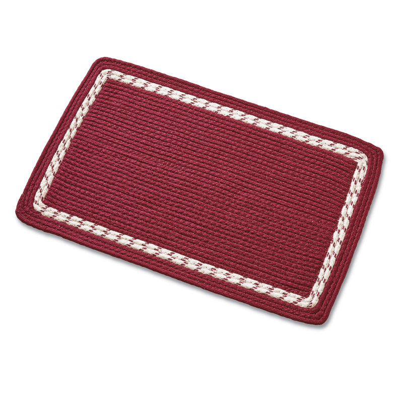 Tapis de cuisine Caggiano, Rectangle 2 pi 7 po x 1 pi 8 po, Rouge