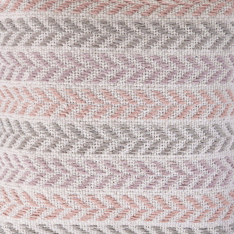 Coussin 100% coton tissé à la main, polyester, Mauve / Rose