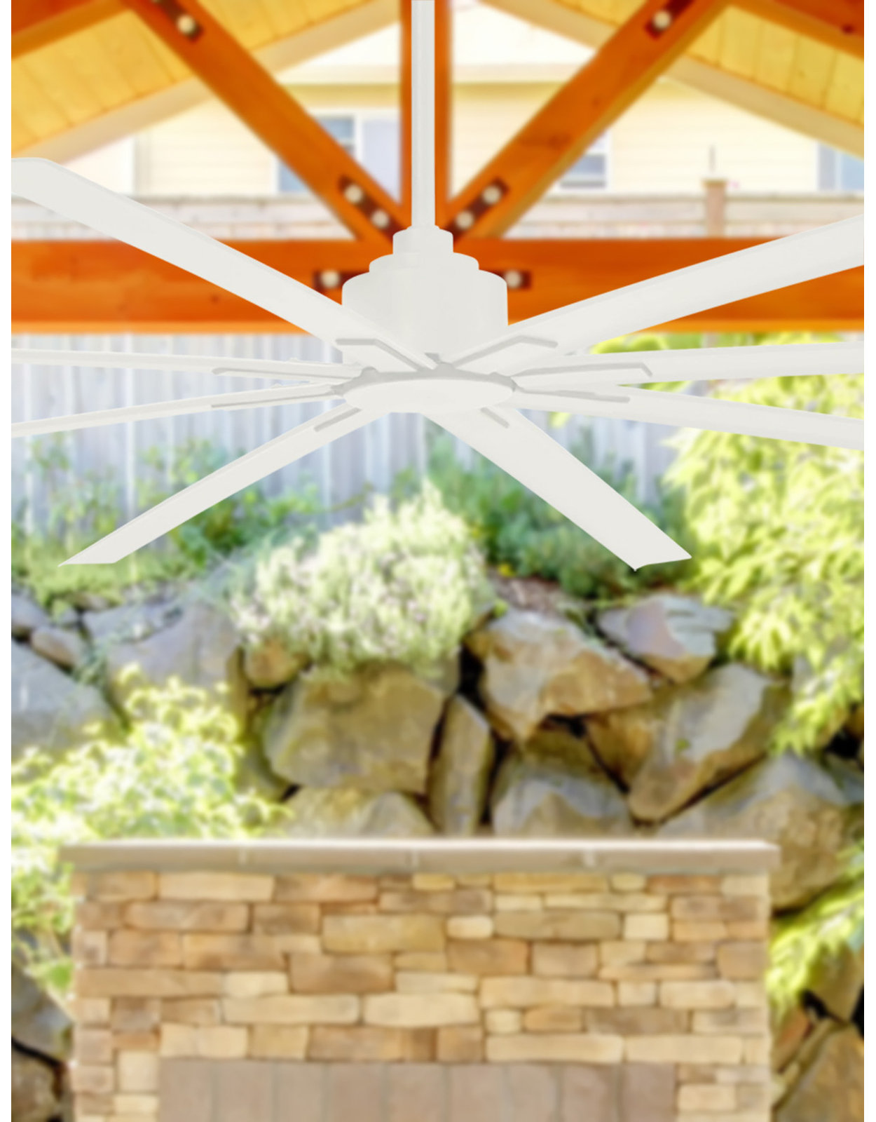 Xtreme Outdoor Smart Ceiling Fan, 84" Wide, Flat White