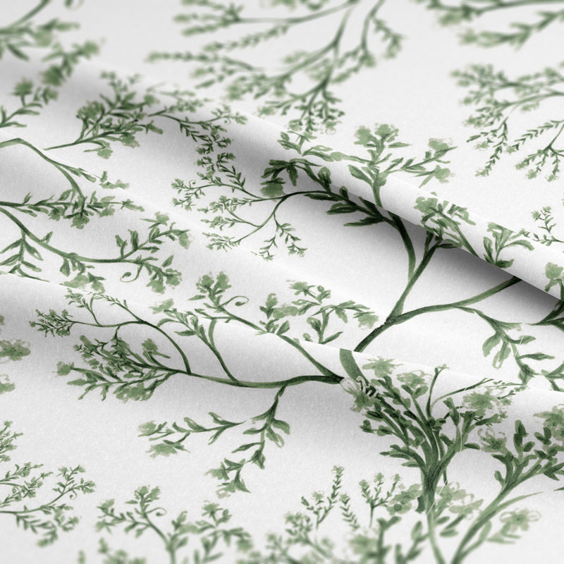 Tinsley Ivy Cotton Bedskirt, Full, 15"