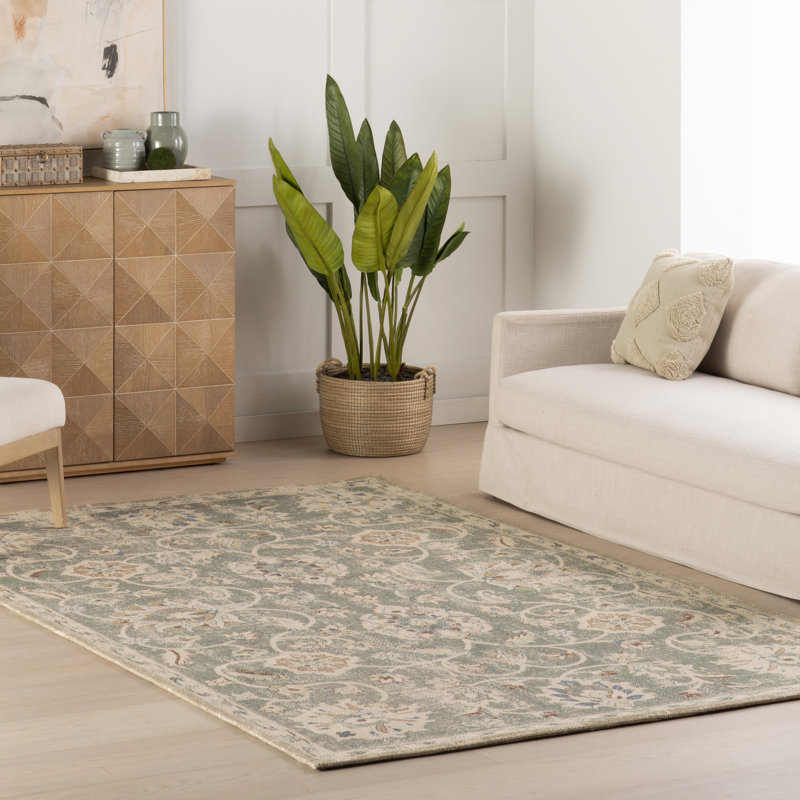  Orlina Floral & Paisley Transitional Area Rug, Rectangle 7'6" x 9'6"
