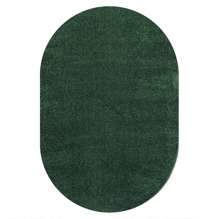 Asahi Solid Low-Pile Emerald Rug