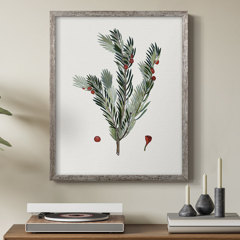 Reproduction encadrée Vintage Winter Yew - bois massif, H 21 po x l 17 po