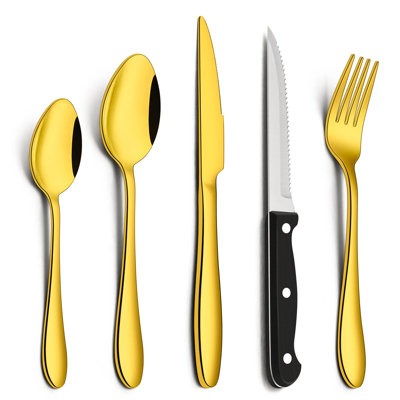 Brayden Studio Ashika 30 Piece Stainless Steel Cutlery Set , Service for 6