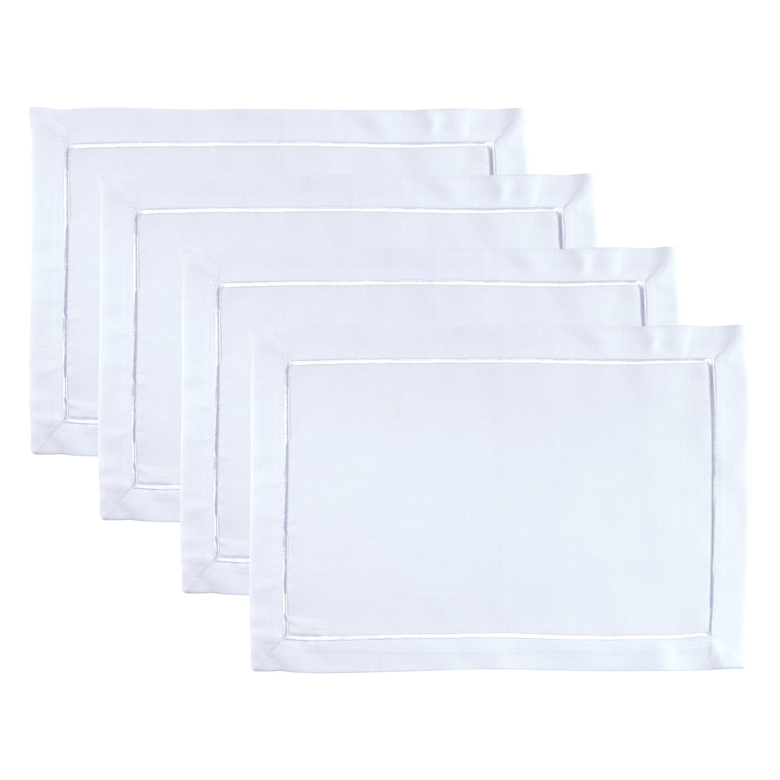 Embroidered Placemat, White
