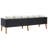 85.8" Wide Teak Rectangle Patio Sofa with Cushions