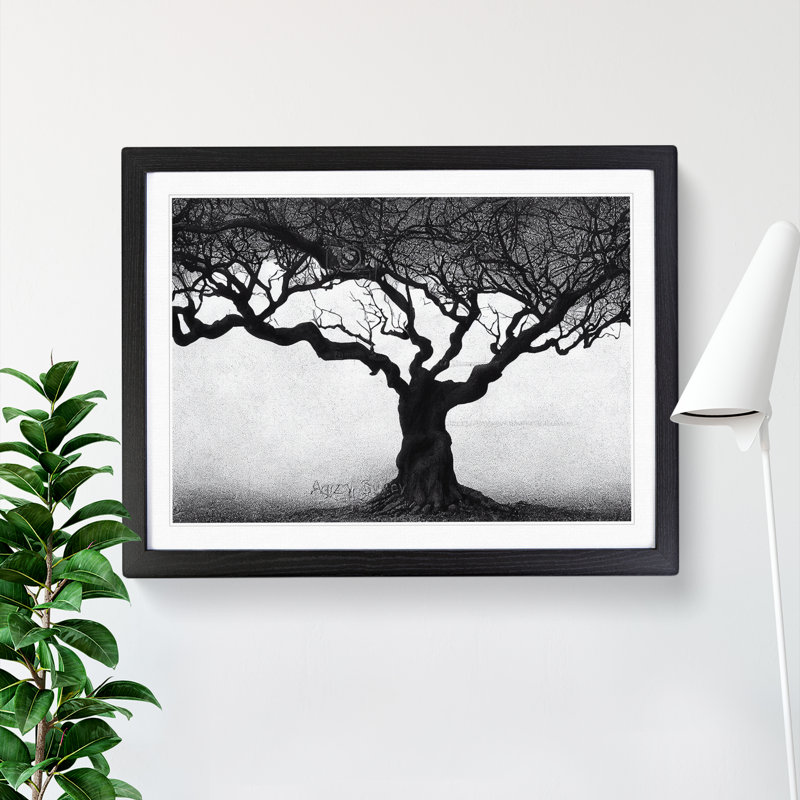 Shimmering Trees - Framed Print, Black, 25cm H x 34cm W x 2cm D