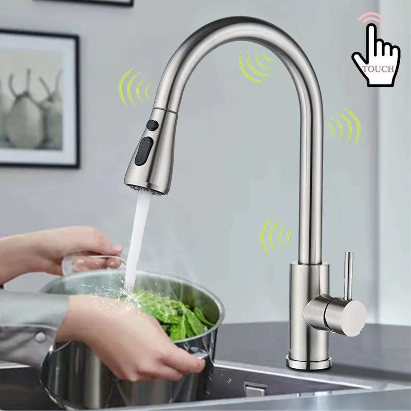 AlenArtWater Pull Down Spray Touch Kitchen Faucet
