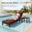 4-Piece Outdoor Aluminum Chaise Lounge Set with Adjustable Backrests, Side Tables and Cushions-102592792