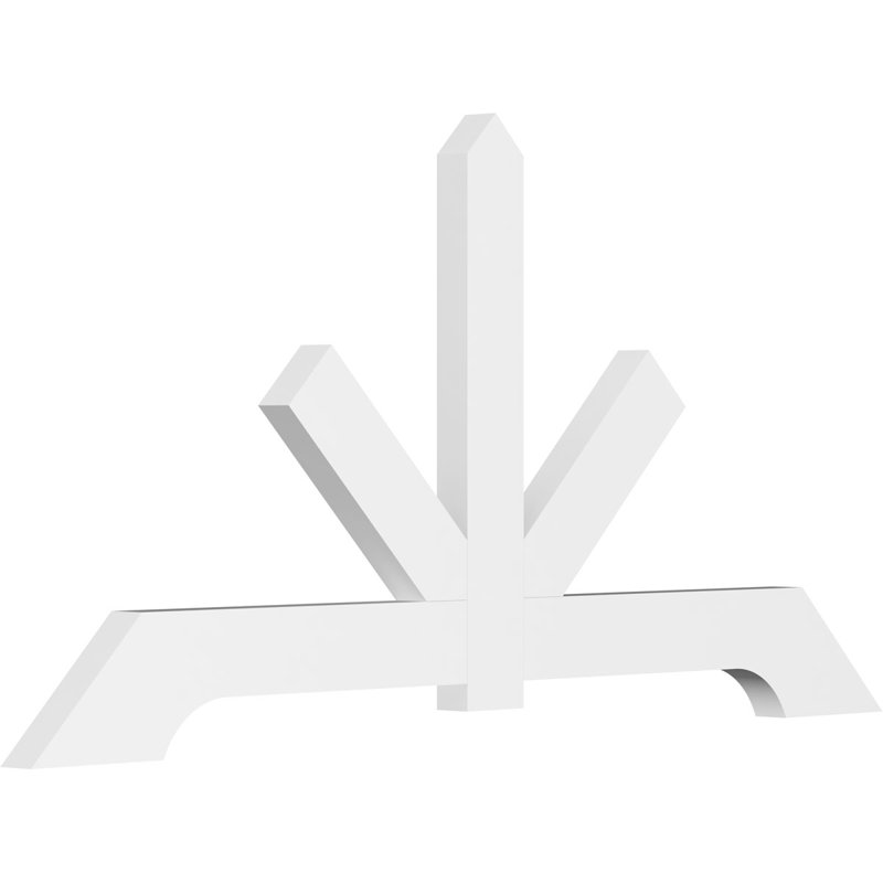Support de pignon en PVC de qualité architecturale Vanguard, H 30 po x l 60 po (pas: 12/12), P 2 po x F 4 po