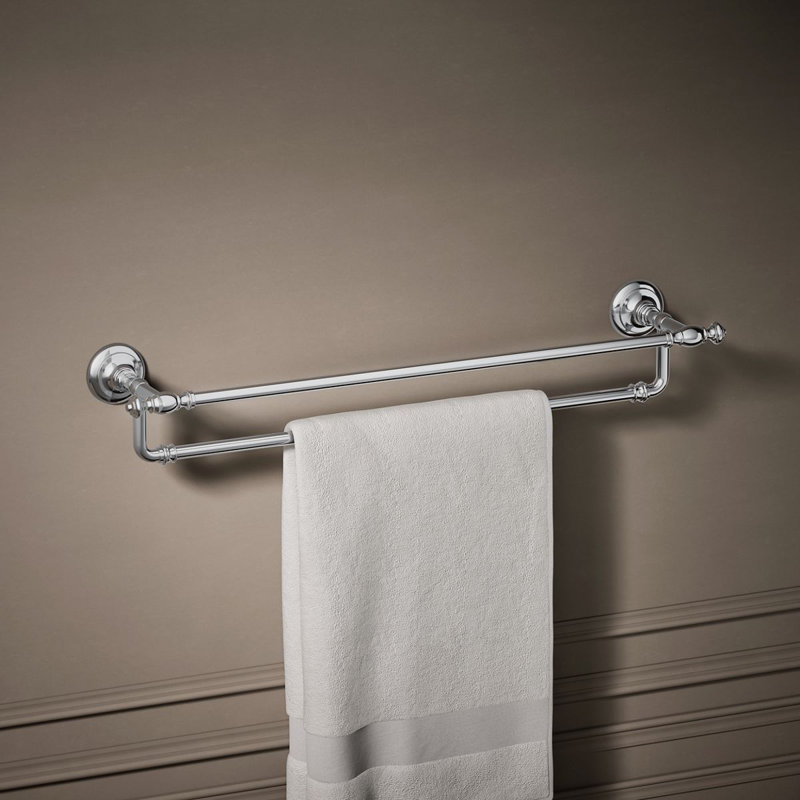Artifacts® Double 24" Wall Mounted Towel Bar, Polished Chrome