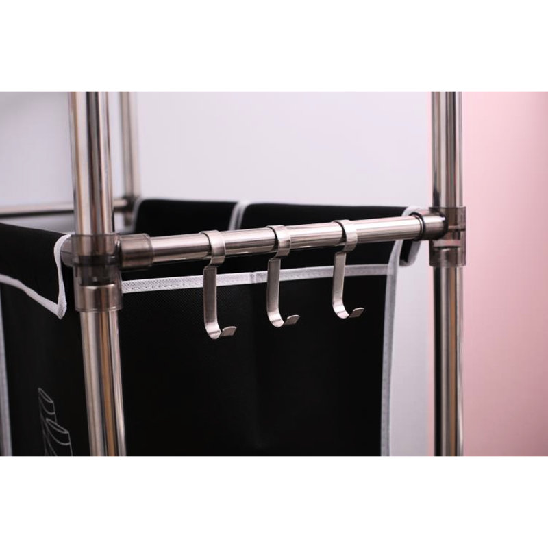 3 Tier Laundry Basket With 4 Detachable Bags, Waterproof , Stable Iron Structure, Home Decor Sorter Frame, Decorative For