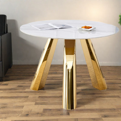 Tables de salle à manger modernes en pierre frittée, robustes et écologiques pour la maison