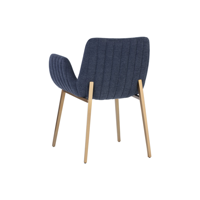 Benziger Upholstered Arm Chair, Blue