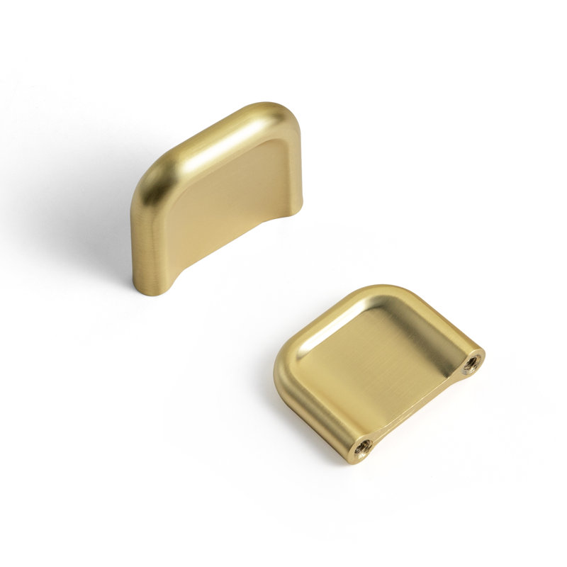 1 3/5"  Length  Knob Multipack, Light Brushed Brass