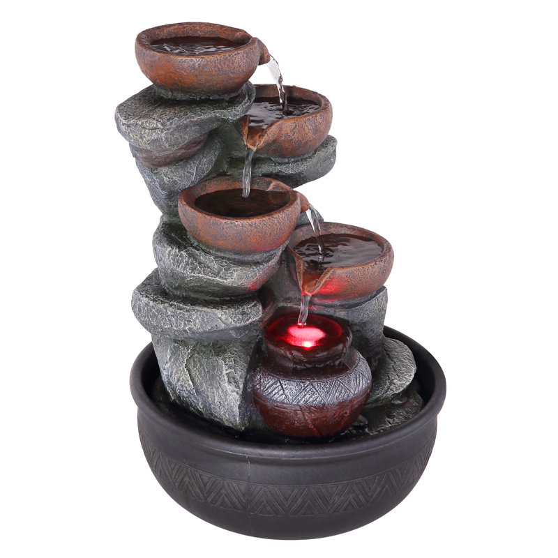 Heanor Weather Resistant Urn Fountain with Light