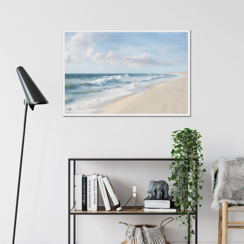 Hamptons II by James McLoughlin - Print, 65cm H x 95cm W, White Framed Paper Print