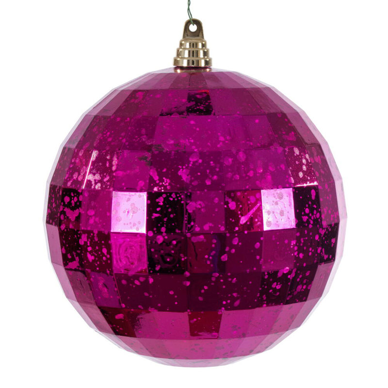 Ornement en miroir 8 po., Fuchsia