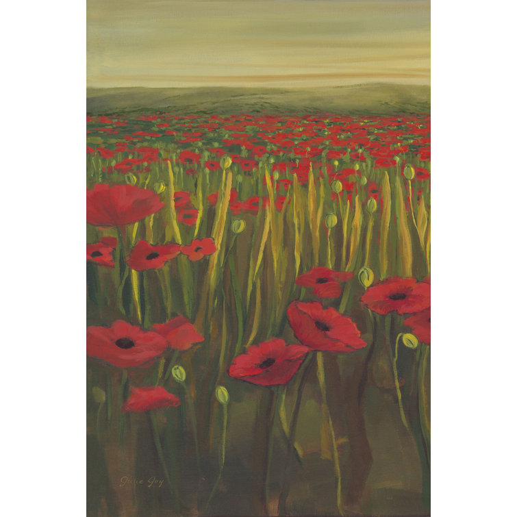 Red Barrel Studio® Red Poppies In Field I On Canvas by Julie Joy ...