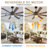 72 Inch Black Modern Large Ceiling Fan with LED Light and Remote, 6-Speed Quiet DC Motor Reversible Ceiling Fan for Large Rooms