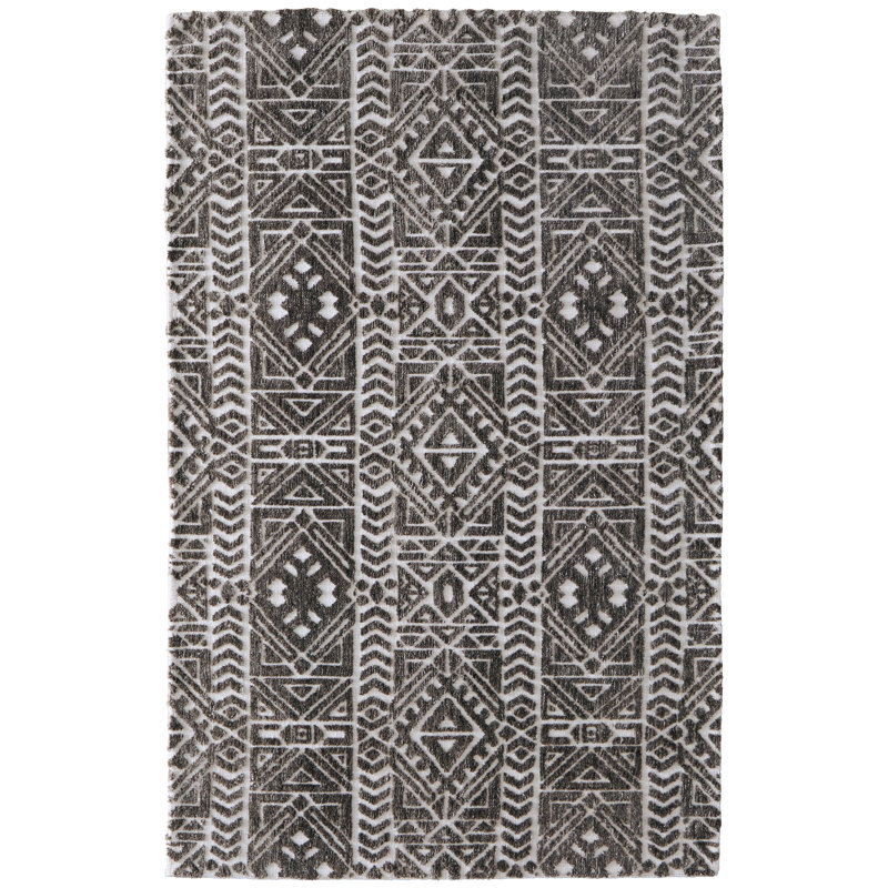 Tapis brun Bucklin Southwestern Coffee, Rectangle 5 pi x 8 pi