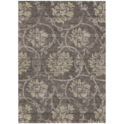 Sudais Washable Floral Rug