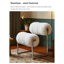 Fauteuil d'appoint moderne et minimaliste en laine avec structure en acier inoxydable