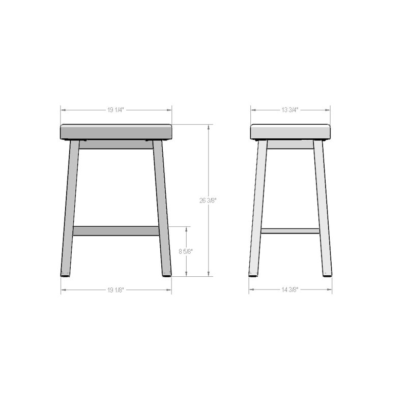 Tabouret de bar et de comptoir Aulika, Tabouret de comptoir (hauteur d'assise 26,4 po), Crème et noir