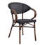 Chaise avec accoudoirs empilable en métal Abode Genovese