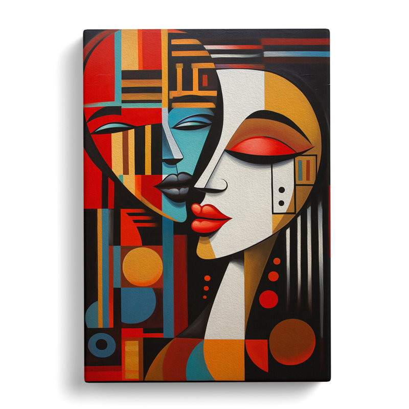 Lovers Constructivism Art - Wrapped Canvas, 50cm H x 35cm W x 3cm D