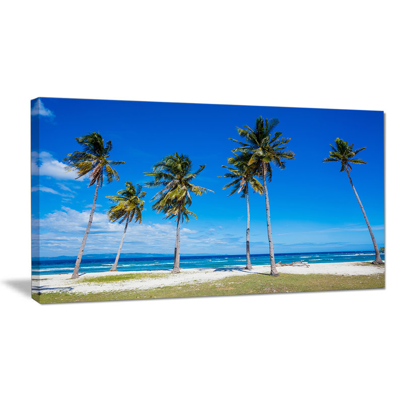 «Bright and Clear Tropical Beach», reproduction de photo sur toile tendue, H 28 x l 60 po x P 1 po