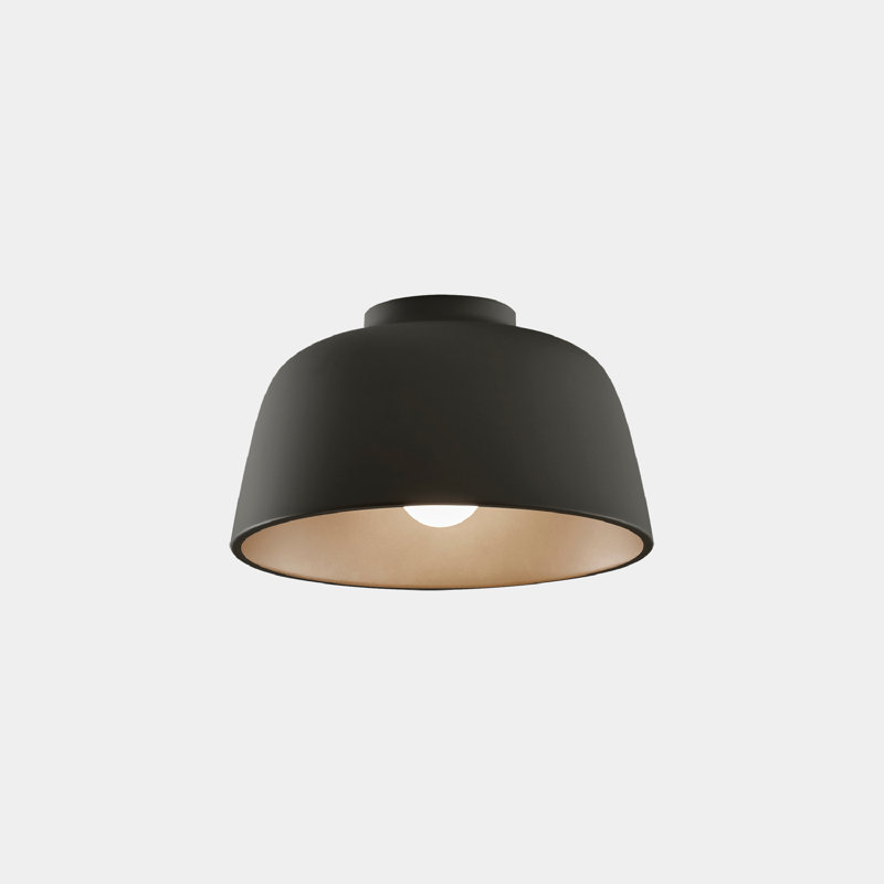 Miso 1 - Light Semi Flush Mount, 7" H x 11.31" W x 11.31" D, Black/Gold