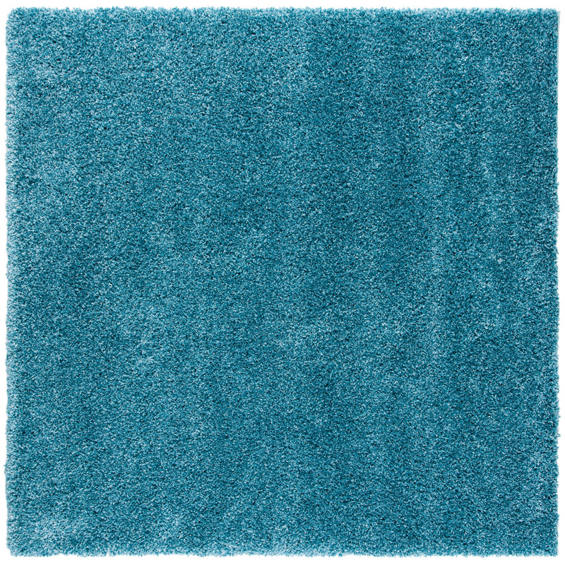 Tapis turquoise Demonte, Carré 4 pi