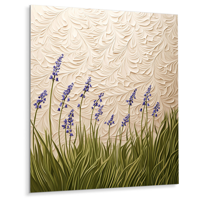 Bluebell Forest I - décoration murale en métal lis, impression moderne sur métal, H 20 po x l 12 po x P 0,84 po