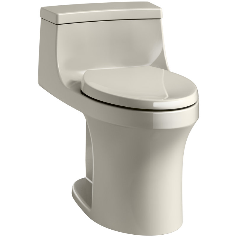 San Souci 1.28 GPF Elongated One-Piece toilet (Seat Included), Sandbar, Right-Hand