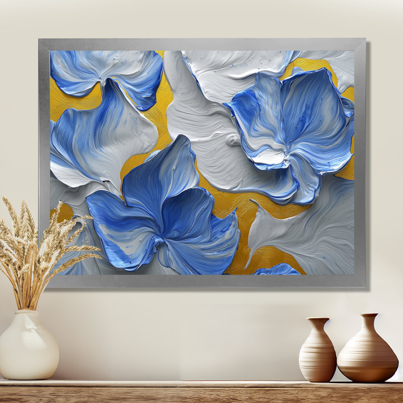Trafford - Abstract Wall Art, Reproduction encadrée d'une seule photo, Argent argent, H 12 po x l 20 po