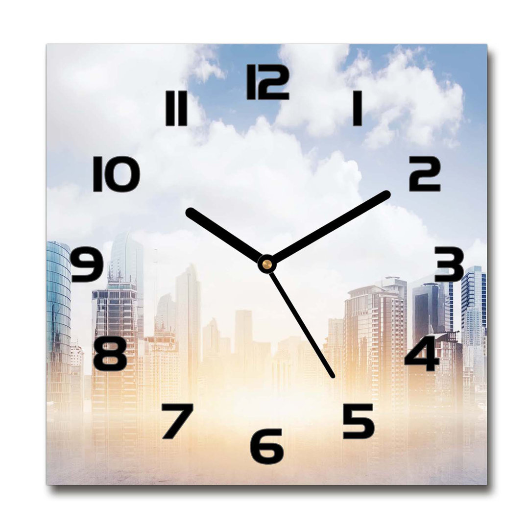 Analoge Wanduhr Skyscrapers 60 cm Geräuschlos