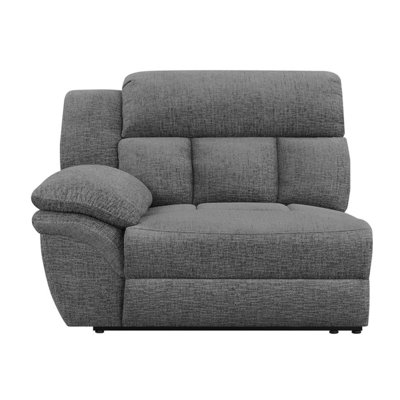 Roby Upholstered LAF Power Recliner Charcoal