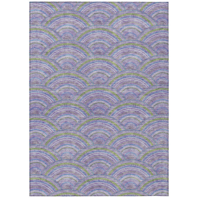 Tapis intérieur lavable 8 pi x 10 pi lavande et ivoire