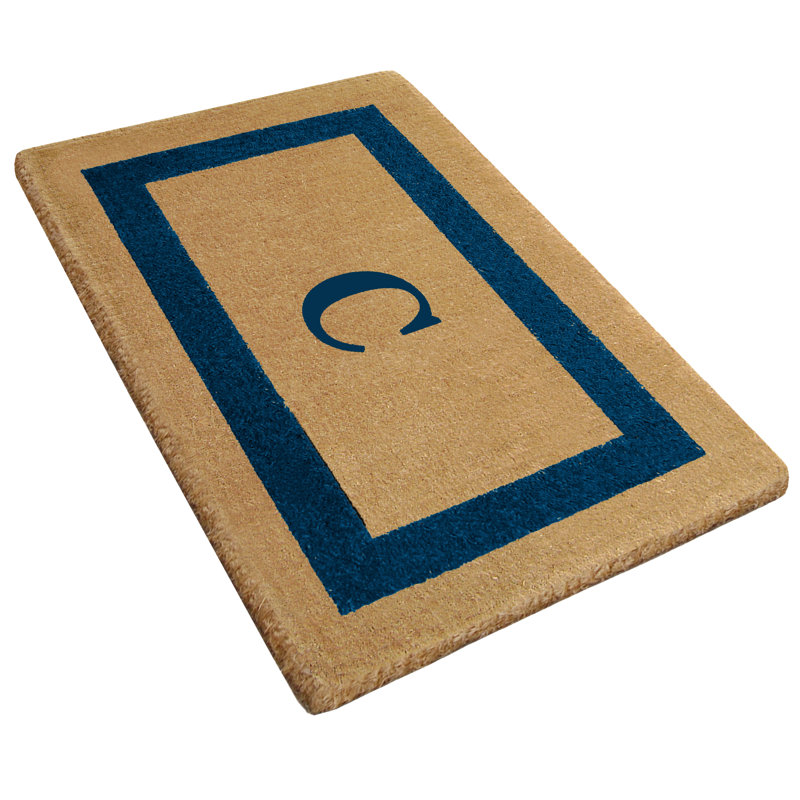 Robuste 36 po x 22 po tapis de porte extérieur antidérapant, Bleu, C