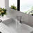 Modern Digital Display Bathroom Faucet With Pull-Out Spout And 360° Swivel – Battery-Free Hydropower (Chrome/White)-116089569