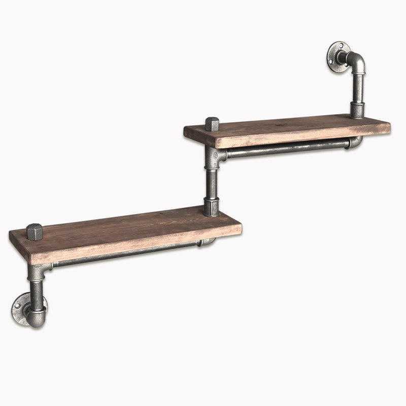 San Juan Capistrano 2 Piece Solid Wood Accent Shelf