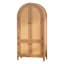 Garde-manger arqué Coren avec portes en rotin et poignées en bois