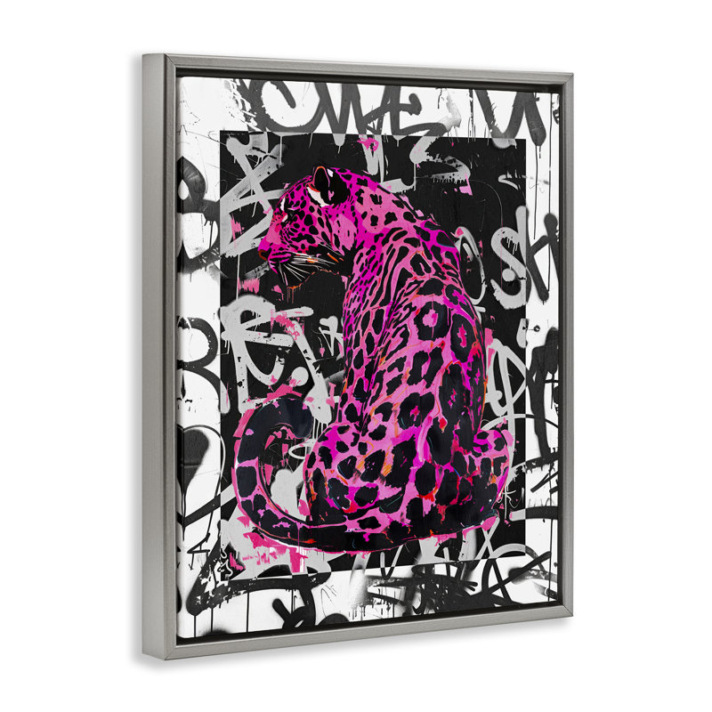  "Urban Graffiti Leopard", art mural sur toile flottante par Svetlana Aleynikova, H 21 po x l 17 po