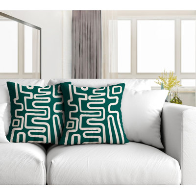 Abstract Outdoor Reversible Throw Pillow